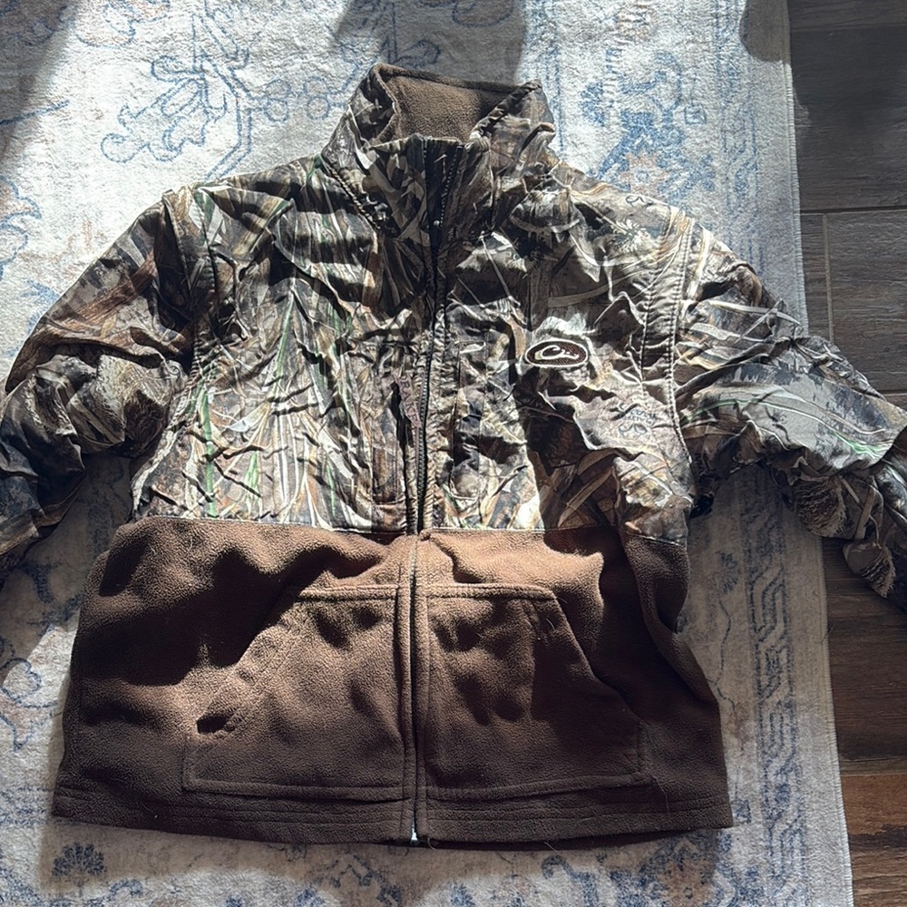 Drake Green and Brown Camouflage Performance Jacket